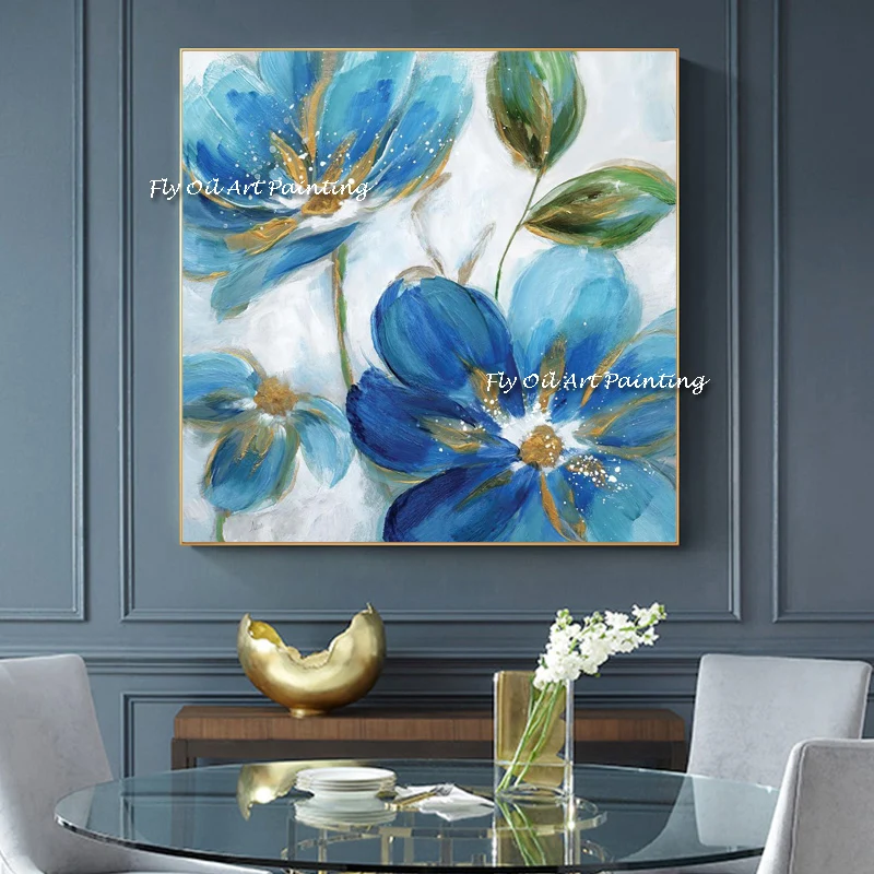 

Handmade Flower Gentle Abstract Painting Modern Art Picture For reading Room Modern Cuadros Canvas Art High Quality