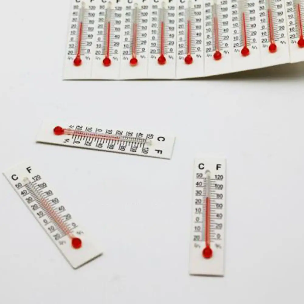 1PC Miniature Paper Cardboard Thermometer Simple Style House Indoor Outdoor Small Paper Thermometer Thermometer Kitchen