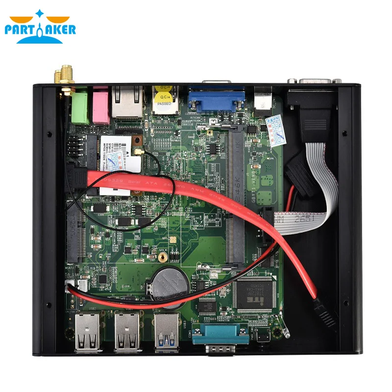 Partaker Fanless Mini PC Quad Core J1900 2พอร์ตCOMรับประกัน3ปีจัดส่งฟรีDHL