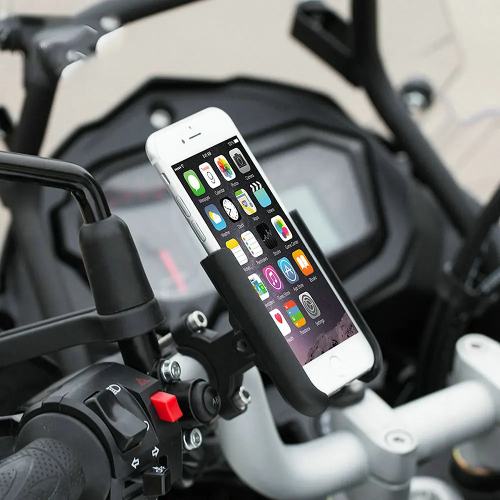 Universal For Motorcycle Bike Aluminum Alloy Phone Holder GPS Bracket Mount Clip Support Mirro Handlebar Mount For Smartphone