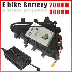 24V 36V 48V 52V 60V 72V batteria per bicicletta elettrica borsa a triangolo E bici 1000W 2000W 3000W batteria al litio