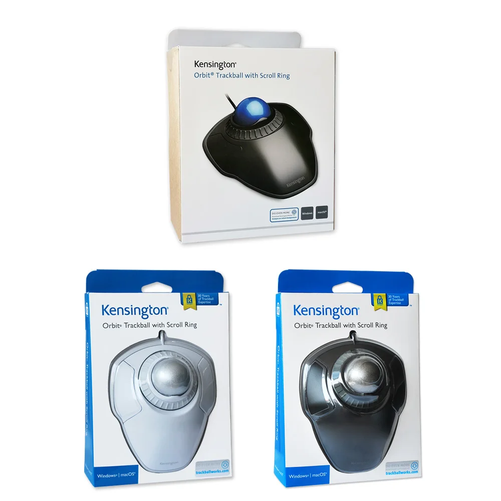 Kensington Original Trackball Mouse with Scroll Ring for AutoCAD/Photoshop Free Shipping K72337