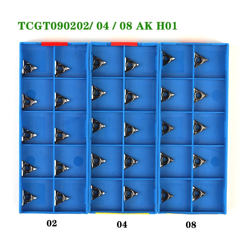 

10 шт. TCGT090204 TCGT090208 TCGT110204 AK H01 карбидная вставка токарный станок с ЧПУ токарные инструменты TCGT лезвие металлический Режущий инструмент для алюминия