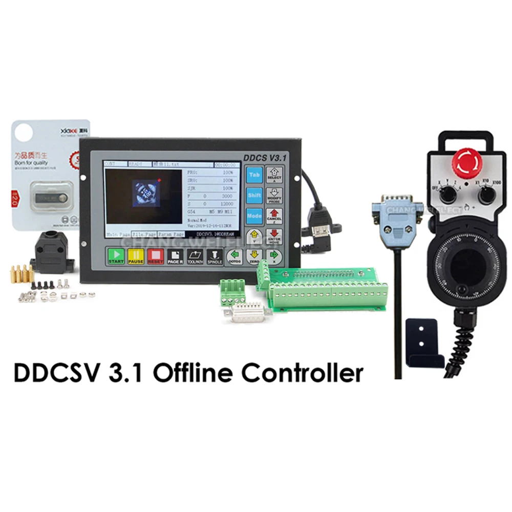 Sell Like Hot Cakes! Ddcsv3.1 500khz 3/4 Axis Cnc Controller Motion Control System Mach3 Offline Pulse Mpg Emergency Stop