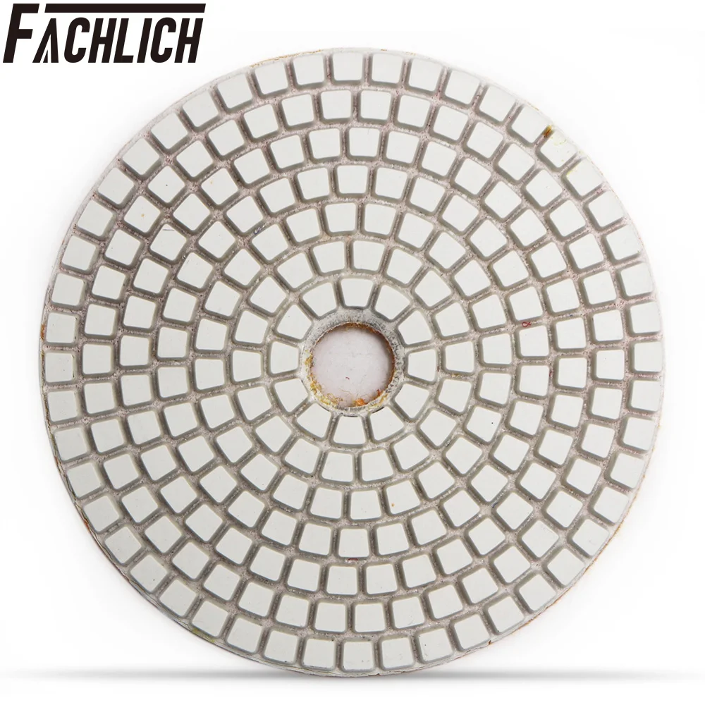 FACHLICH 8pcs/set Wet Diamond Polishing Pads Resin Bond Sanding Disc for Angle Grinder Grit1500 For Granite Marble Dia 100mm