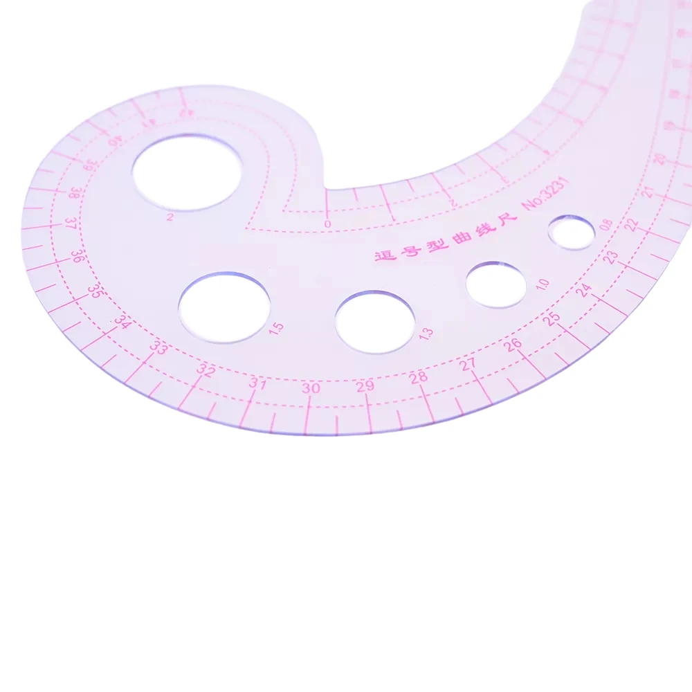 Multifunctional Sewing Tools Soft Plastic Comma Shaped Curve Ruler Styling Design Ruler French Curve 30 X 11cm Curve Ruler