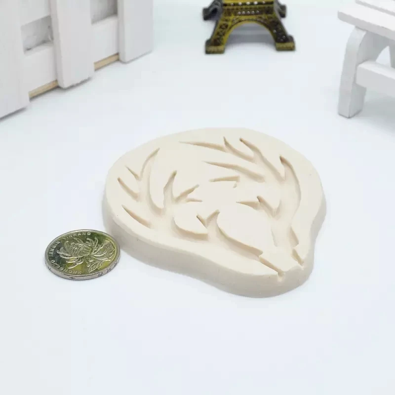 Deer Horns Silicone Mold Kitchen Resin Cake Baking Tool DIY Chocolate Pastry Fondant Moulds Dessert Lace Decoration Supplies