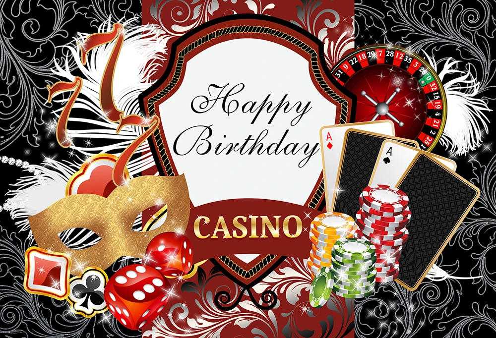 Mehofond Las Vegas Casino Backdrop Roulette Poker Birthday Party Photography Background Decor Banner Photo Studio Photophone