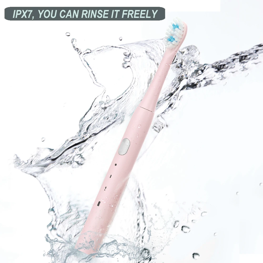 Cepillo de dientes eléctrico sónico, recargable por USB, portátil, para limpieza Dental, cepillo de dientes electrónico, para viajes y uso doméstico