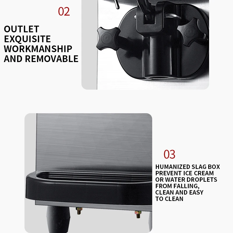 Машина для мороженого, коммерческая автоматическая маленькая настольная машина для мороженого с конусом, мини-машина для мороженого