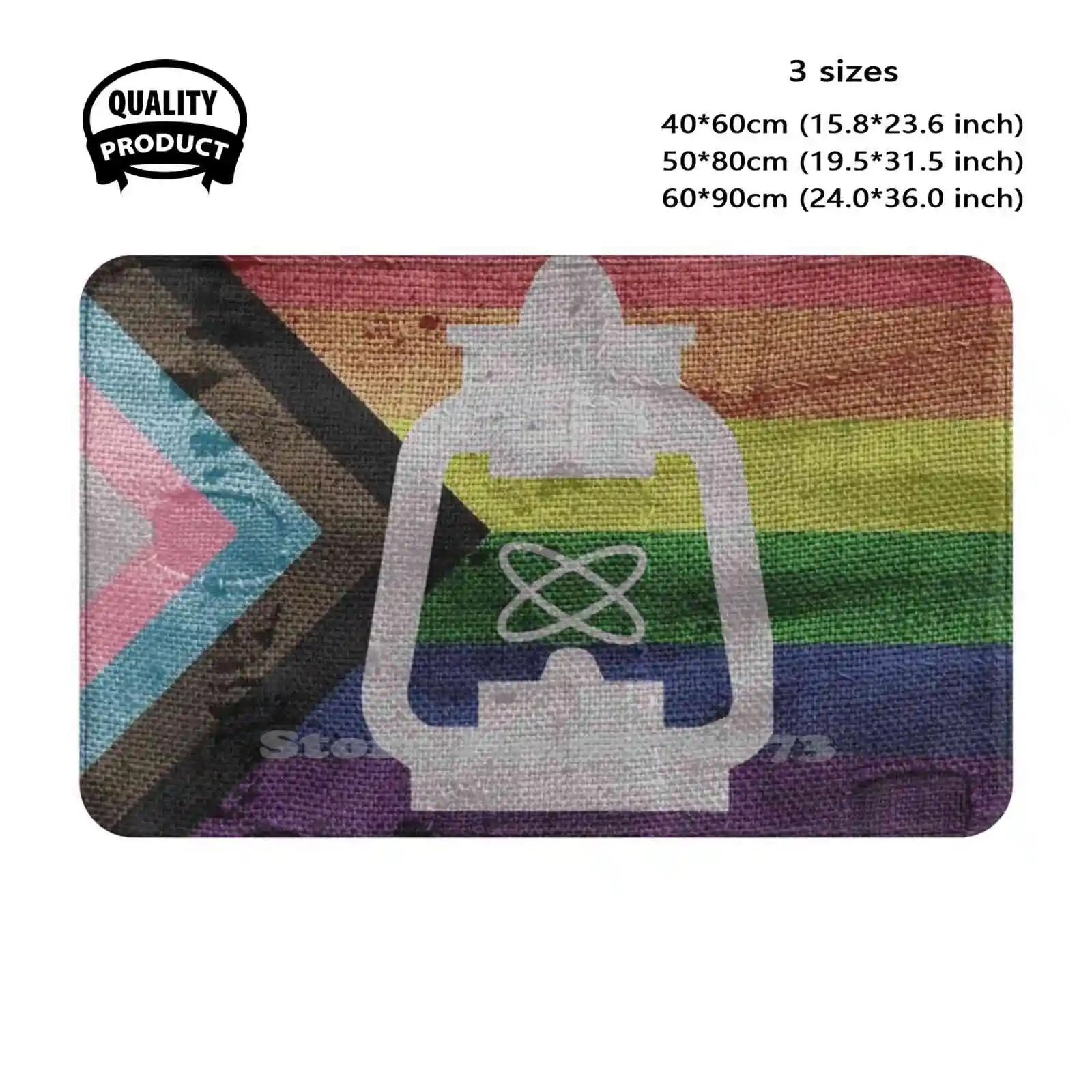 Weathered 4 Railroad Pride Flag : Bipoc Rainbow Soft Cushion Home Carpet Door Mat Car Rug 4 Railroad Pride Flag Gay Bethesda