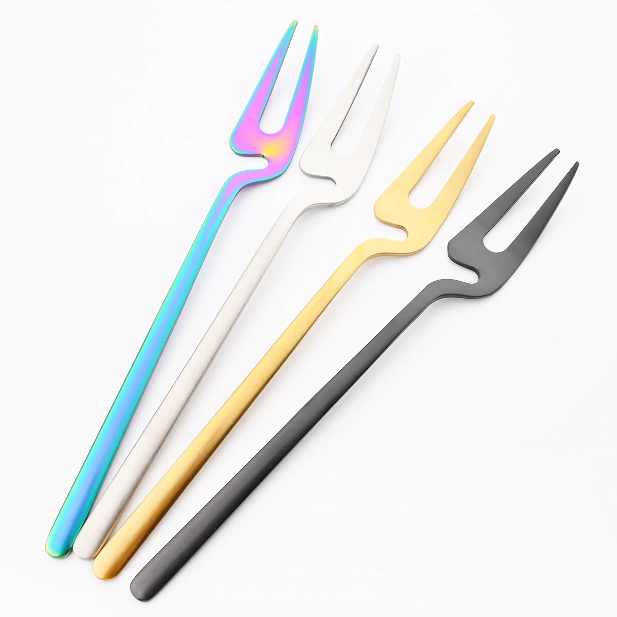 6Pcs Gold Fork Set Tea Cake Sn - Gold Plated Cutlery 리뷰 및 가격