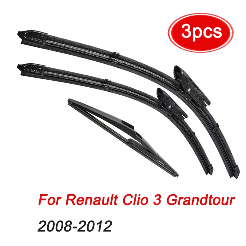 Wiper LHD Front Wiper BladesFor Renault Clio 3 Grandtour 2008 - 2012 Windshield Windscreen Window Brushes 24