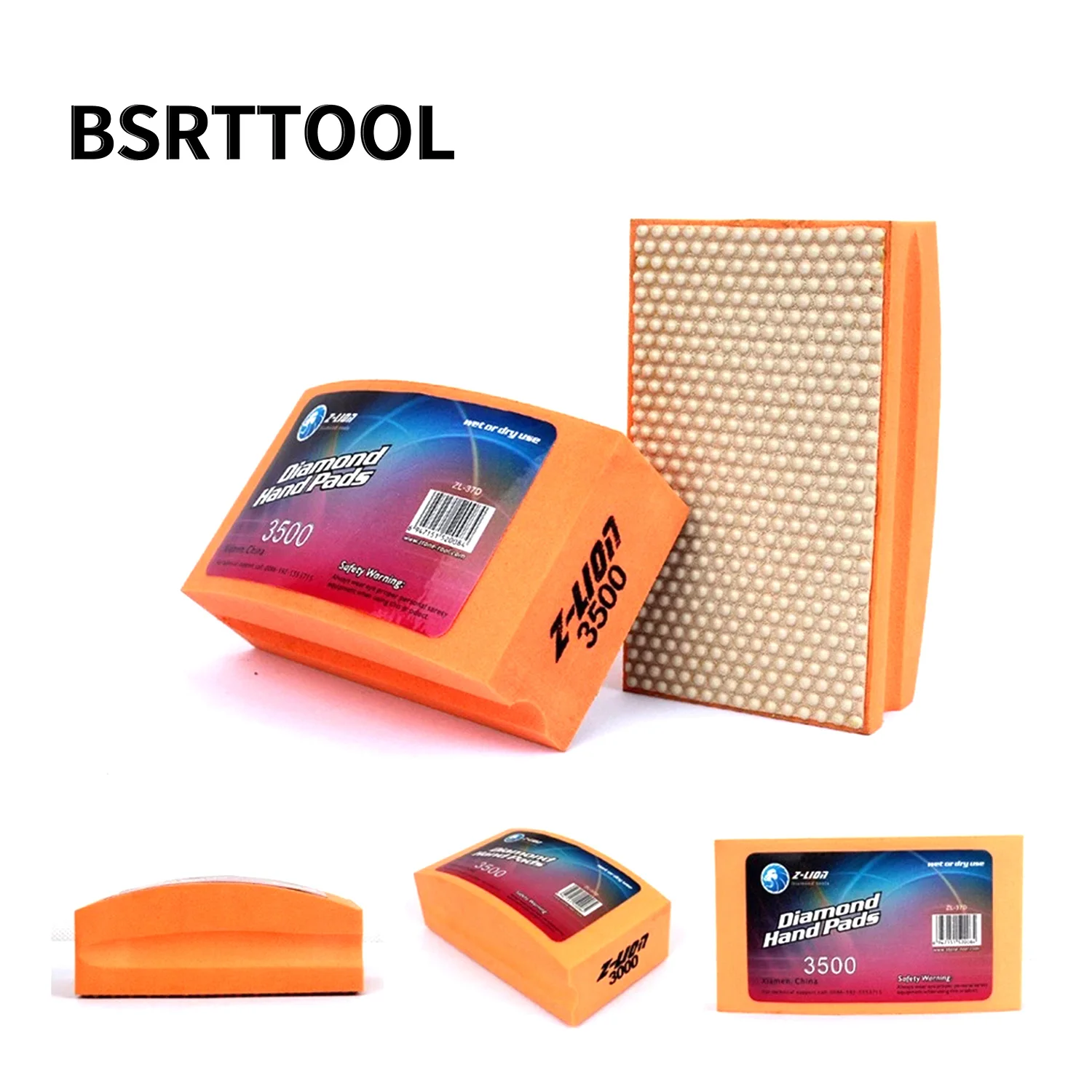 BSRTTOOL Diamond Hand Polishing Pad Resin Arc Shape For Glass Wiper Grinding Wheel Grinding Tools
