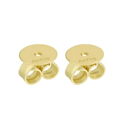 Sinya 18k Gold Earring Plug Finding Back Clasp Au750 Fine Jewelry DIY Accessories High Quality On Sale
