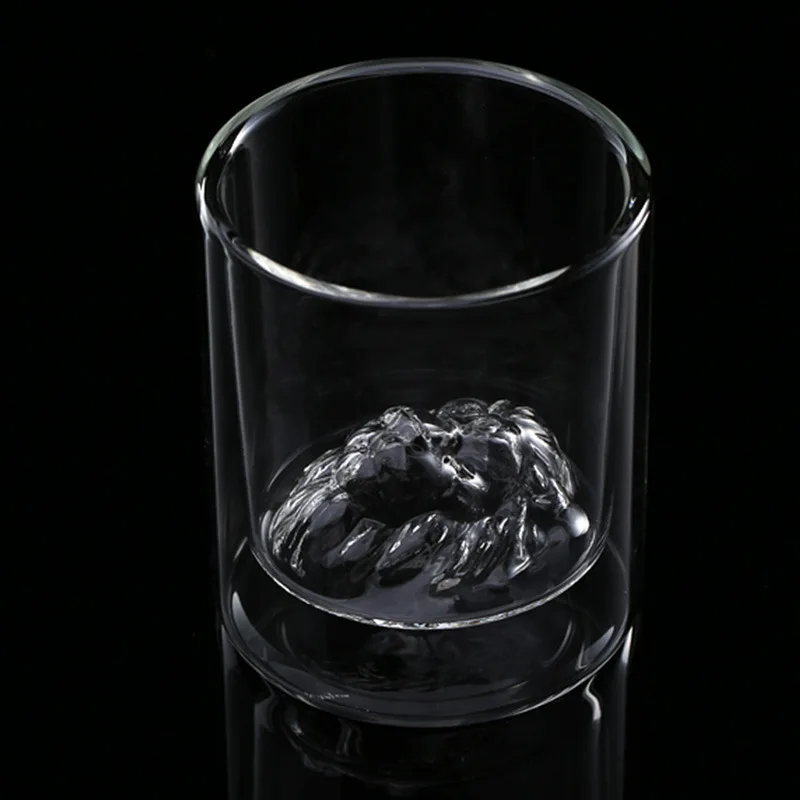 

201-300ml Thickened heat-resistant glass cup mugs Creative insulated double-layer Coffee milk cup Lion head cocktail cup AQ288