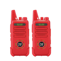 2pcs WLN KD-C1 Plus Mini Walkie Talkie UHF 400-470 MHz With 16 Channels Two Way Radio FM Transceiver  KD-C1 Plus