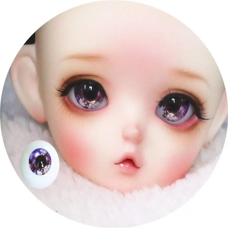 New 1 Pairs Press Eyes 10MM/12MM/14MM/16MM/18MM BJD Snow Acrylic Eyeball for Dolls DIY Making Accessories