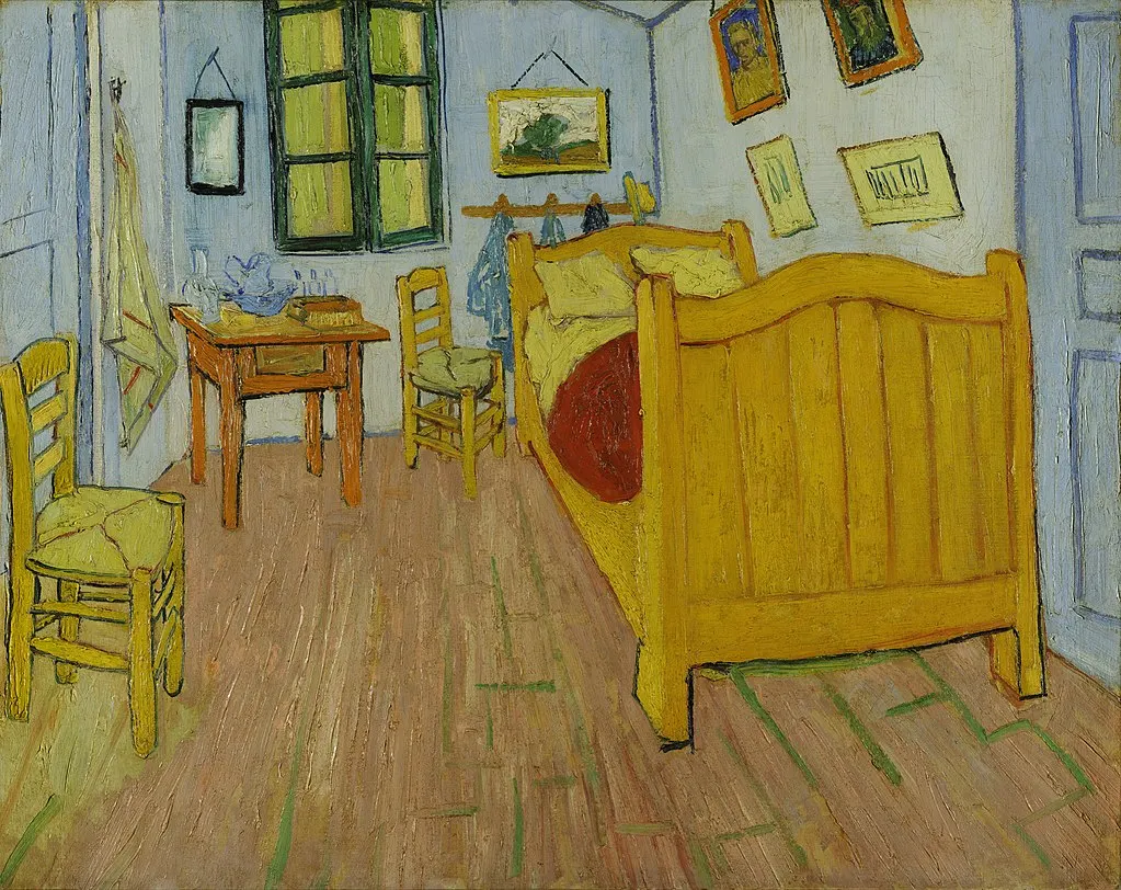 The Bedroom At Arles, 1888 by Vincent Van Gogh Oil Paintings Art on Canvas for Bedroom, Dinning Room,Wall Decor Impressionist