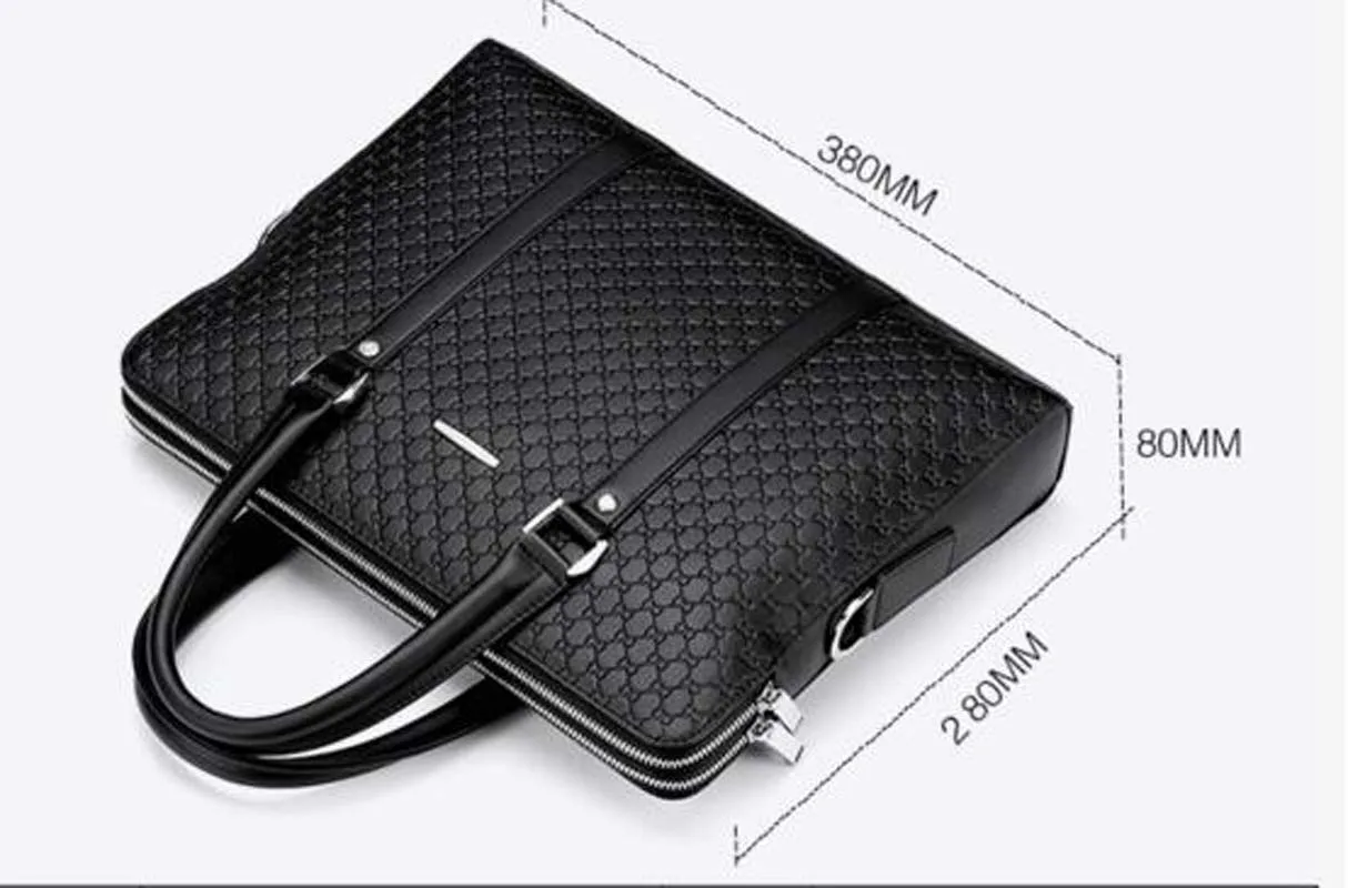 Hot Sale New Men Fashion Business Briefcase High Quality Leather Handbag Large Capacity Shoulder Bags Laptop Bags Messenger Bag