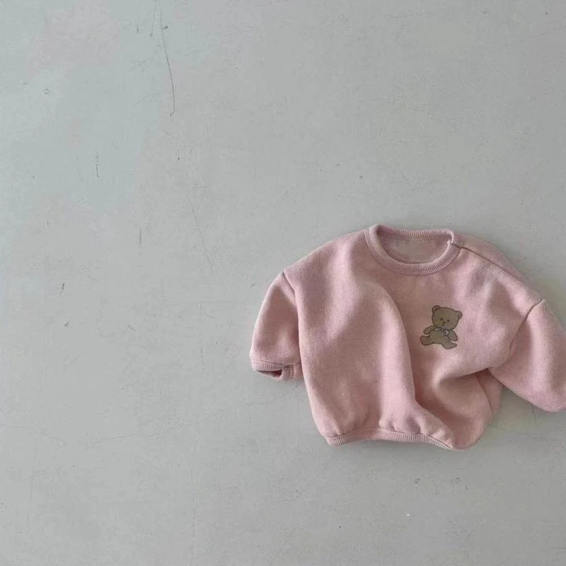 Newborn Baby Cartoon Bear Sweatshirts Toddler Baby Girls Boys Cotton Hoodies Tops Infant Fashion Clothes 2023 Spring Autumn