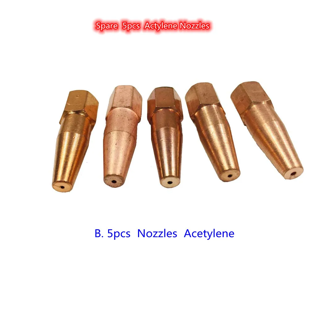 5Pcs Oxy Propane Gas Acetylene เชื่อมเชื่อมเคล็ดลับสำหรับ H01-6เชื่อมไฟฉาย