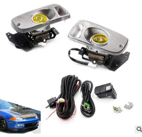 whit  Fog Lights For Honda Civic 92 - 95 2/3DR EG H3 Led Fog Light Bulb Front Bumper Fog Lights