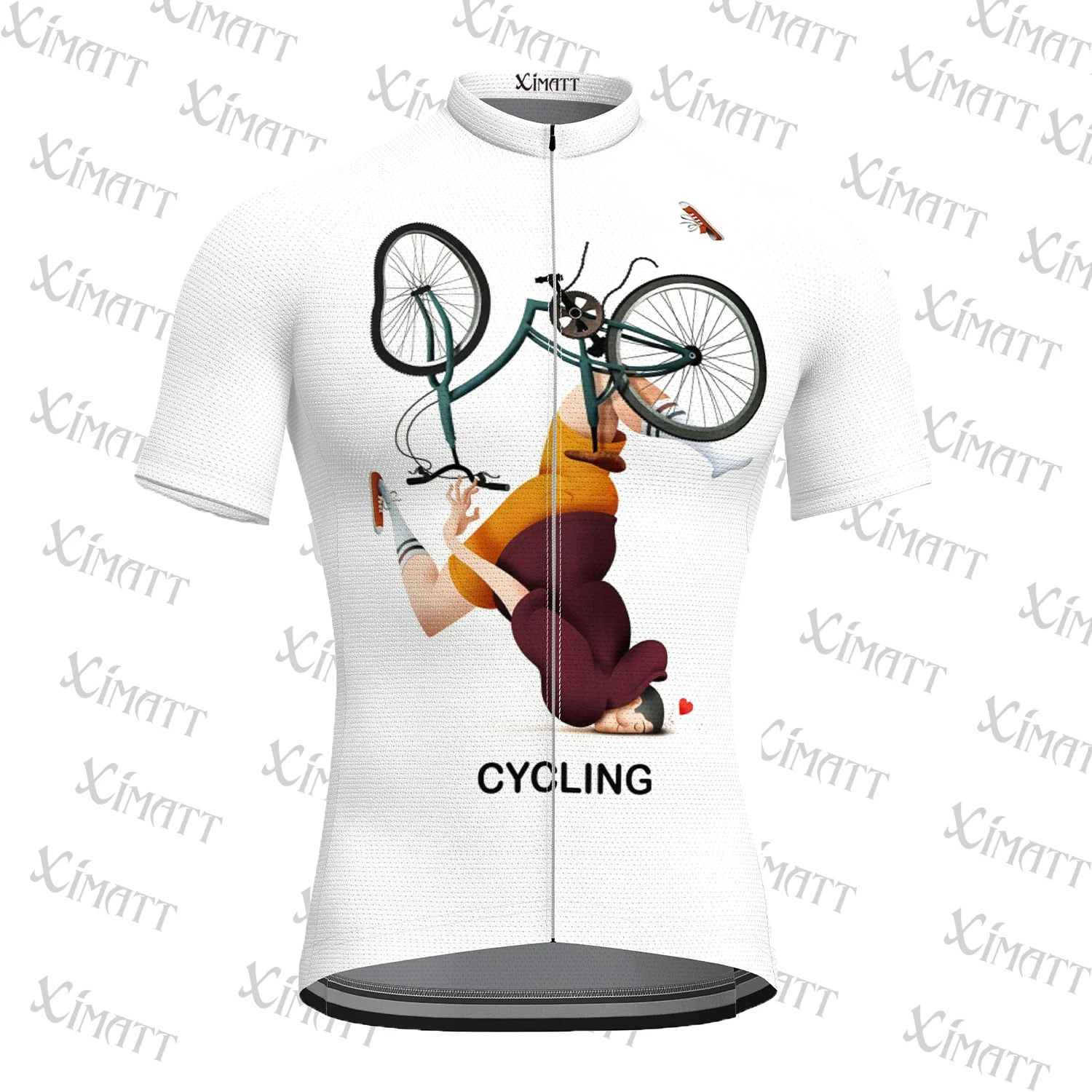 2021 New Style Classic Cyclist Who Fell Summer Polyester Mtb Jersey White  Quick Drying Men And  Women Wear