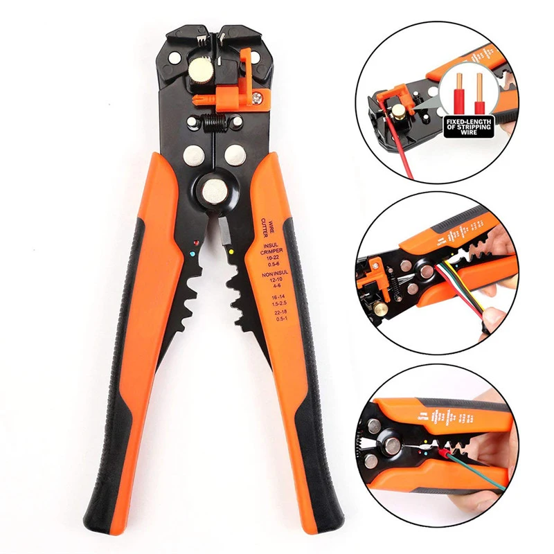 

Stripping Pliers Cable Stripper Tool Hand Tool Crimping Terminal 0.2-6.0mm Multifunctiona High-precision Automatic Wire Stripper