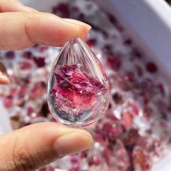 1pcs High Quality Natural  Pink Purple Phantom Quartz Pendant Irregular Shape Diy Ghost Crystal Necklace For Decorate Gift
