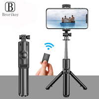 3 in 1 Wireless Bluetooth Selfie Stick Extendable Mini Tripod Stick Foldable Monopod Shutter Remote for Huawei iPhone 12 Xiaomi