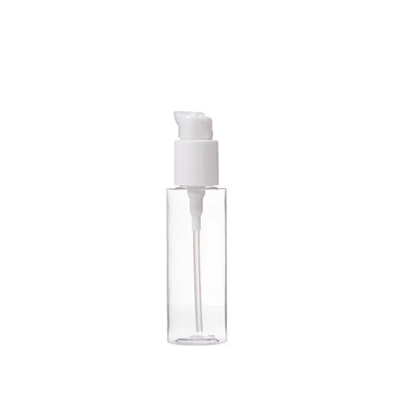 15Pcs Clear Plastic Shampoo Bottle Empty 100ml 120ml 150ml 200ml 250ml White Pump Cosmetic Refillable Emulsion Lotion Bottle