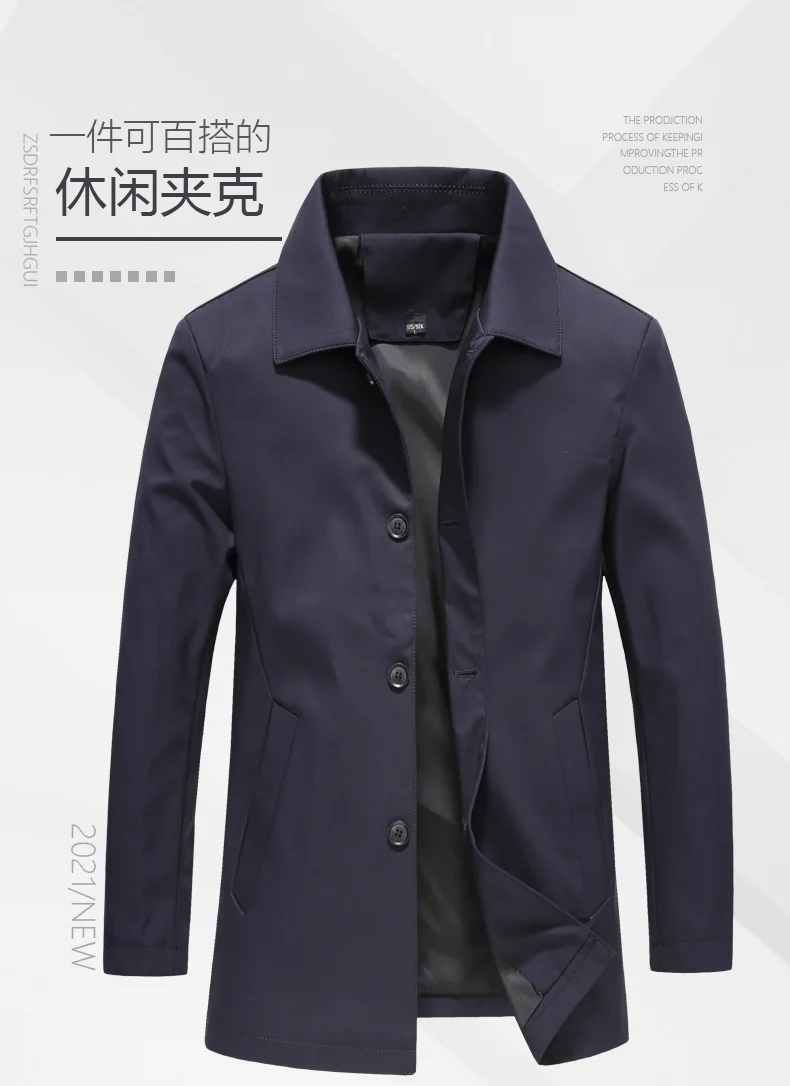 2026 new arrival spring fashion coat men high quality trench coat men,autumn men's casual jackets size M-4XL