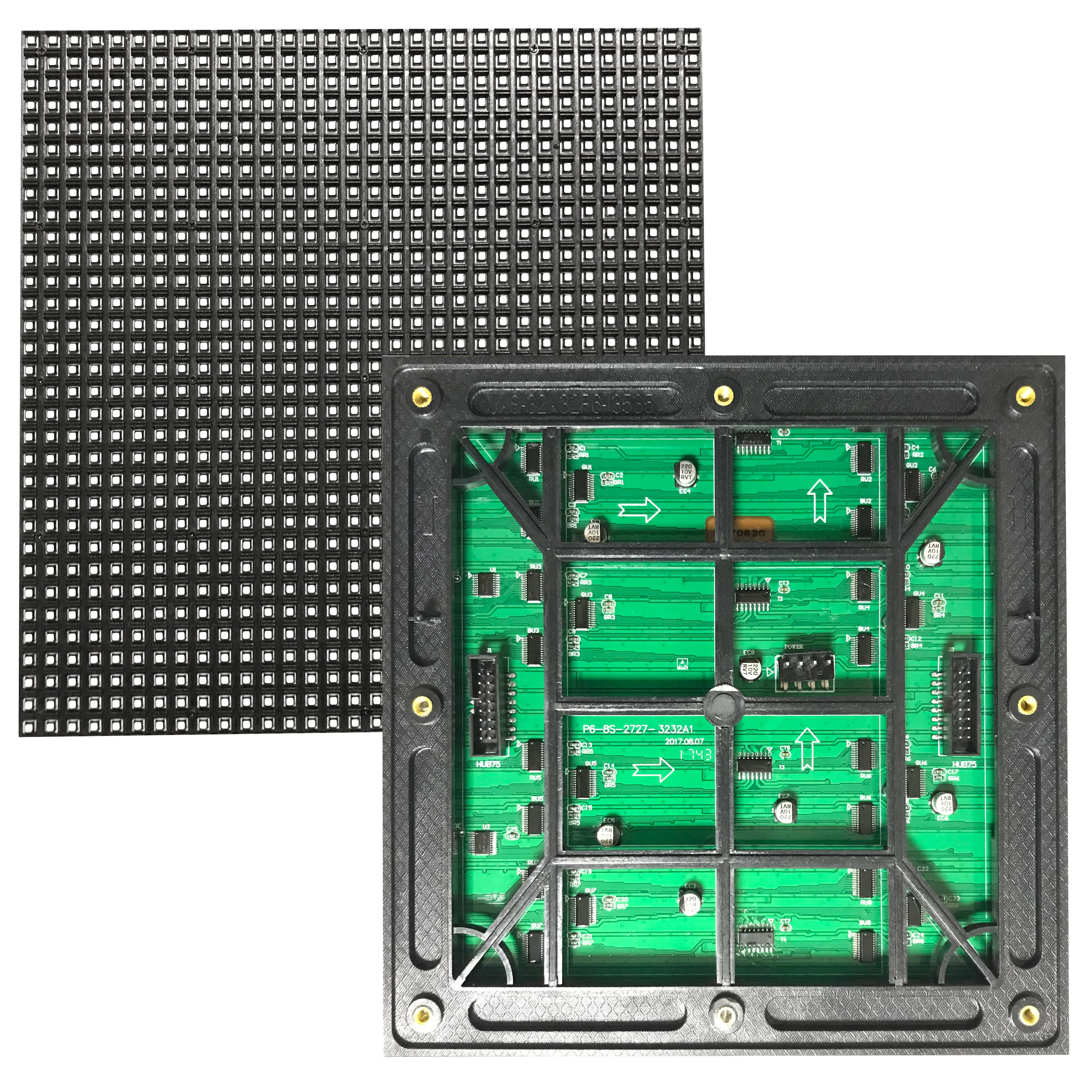 Free shipping P6 Outdoor SMD LED Display Module 1 / 8Scan 32x32 dots