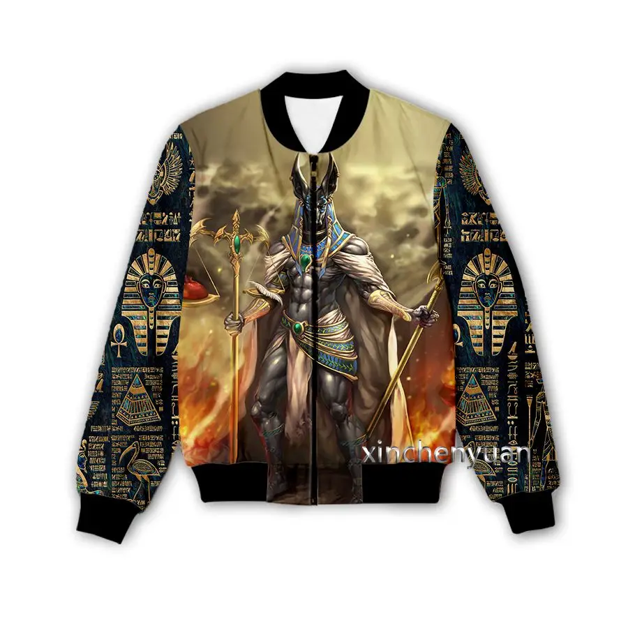 Phechion New Men/Women Egyptian Pharaoh 3D Printed Jacket Fashion Streetwear Men Loose Sporting Jacket & Coat M39