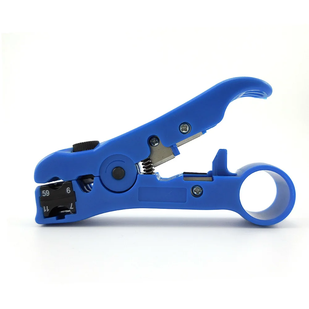 Tool kit adjustable BNC/RCA/F Coax Compression Connector Crimping Tool Wire Cutter for RG58 RG59 RG6 Waterproof Connectors