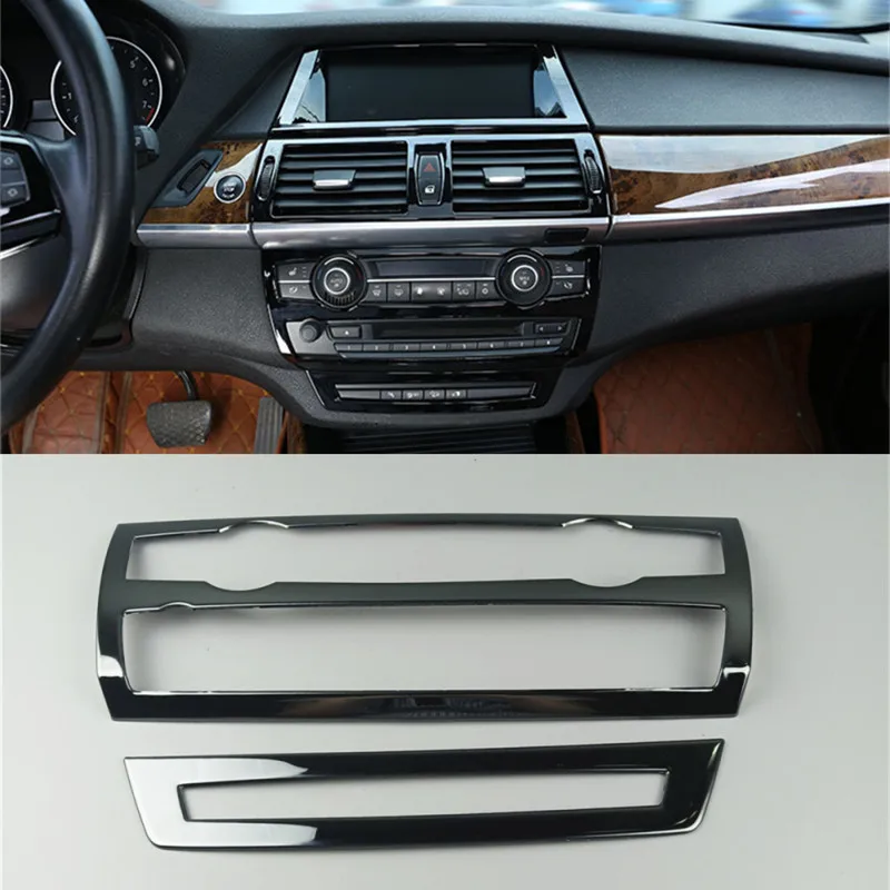 

Автомобильная центральная консоль, панель CD, обшивка для BMW X5 E70 X6 E71, аксессуары для интерьера, вентиляционные отверстия, украшение, рамка, полосы, наклейки