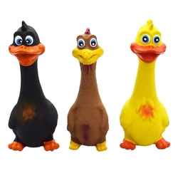 Funny Rubber Chicken Ducks for Dogs Cats, Pet Toys Creative Shrilling Squeeze Sound Screaming Chicken Toys Dog Chew Toy for Cats