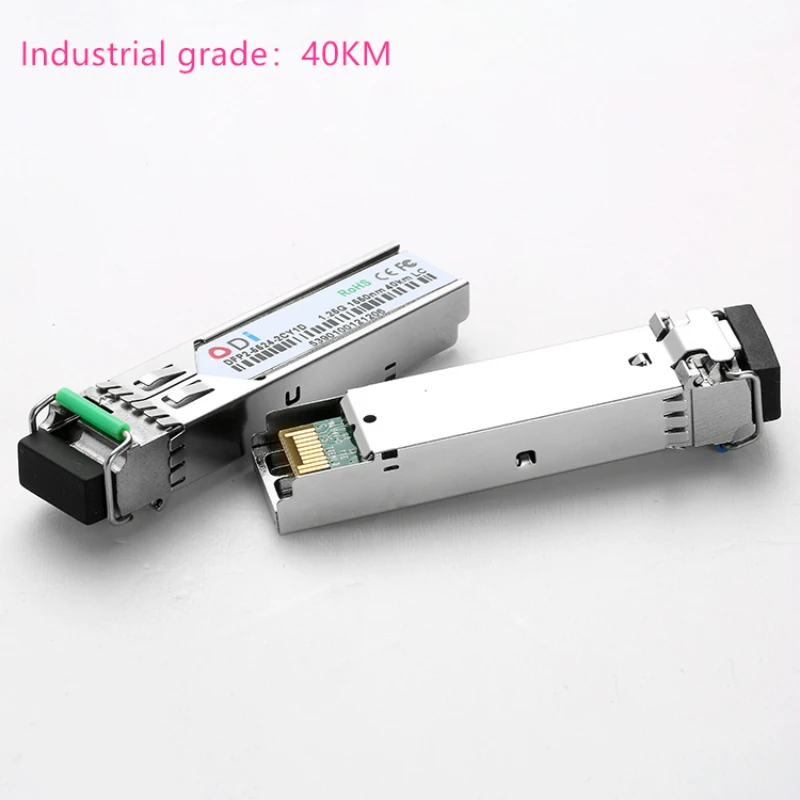 Grado Industrial de fibra óptica LC SFP, 40 ~ + 80 Celsius, 1,25g2 0/40/60/80/100KM, 1310/1490/1550nm, compatible con Mikrotik cisco