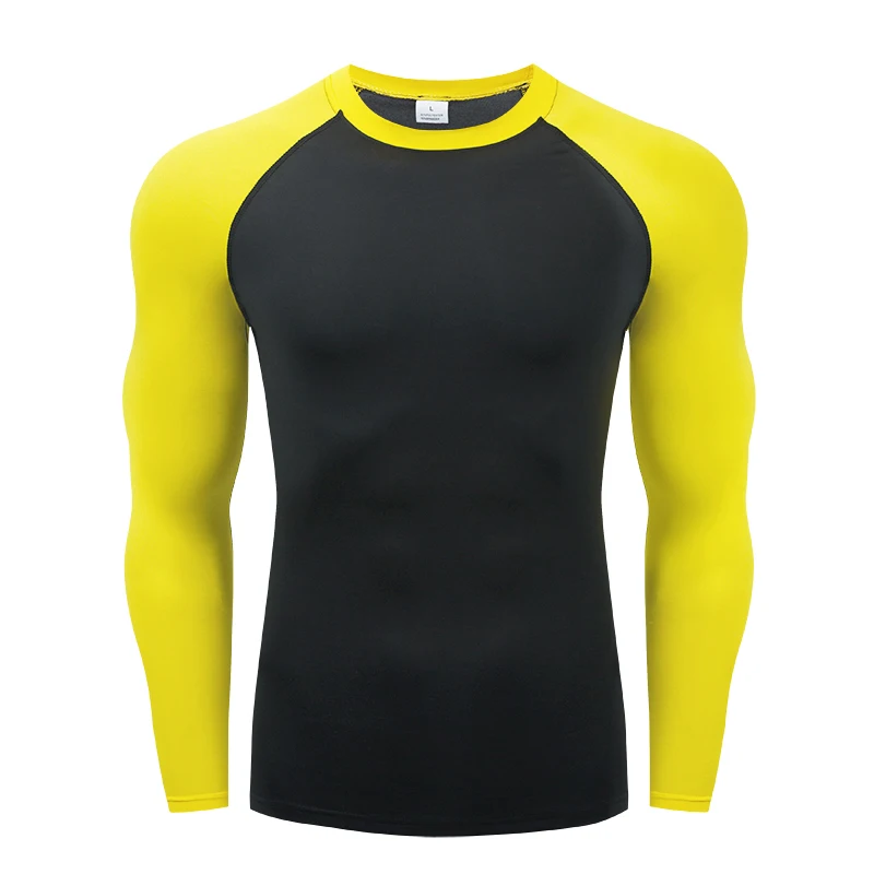 Dry Fit Compression Shirt Men Rashgard Fitness Long Sleeve Running Shirt Man Gym T Shirt Football Jersey Sportswear Sport Tights