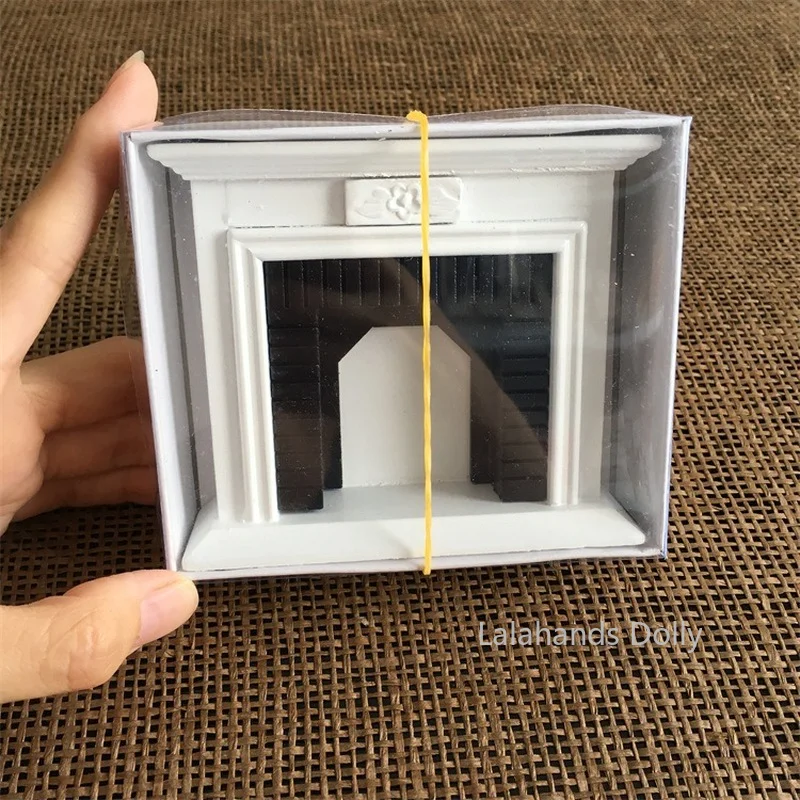 1:12 OB11 Dollhouse Mini Living Room European Style Vintage Three-color Fireplace Firewood Furniture Model Decorations