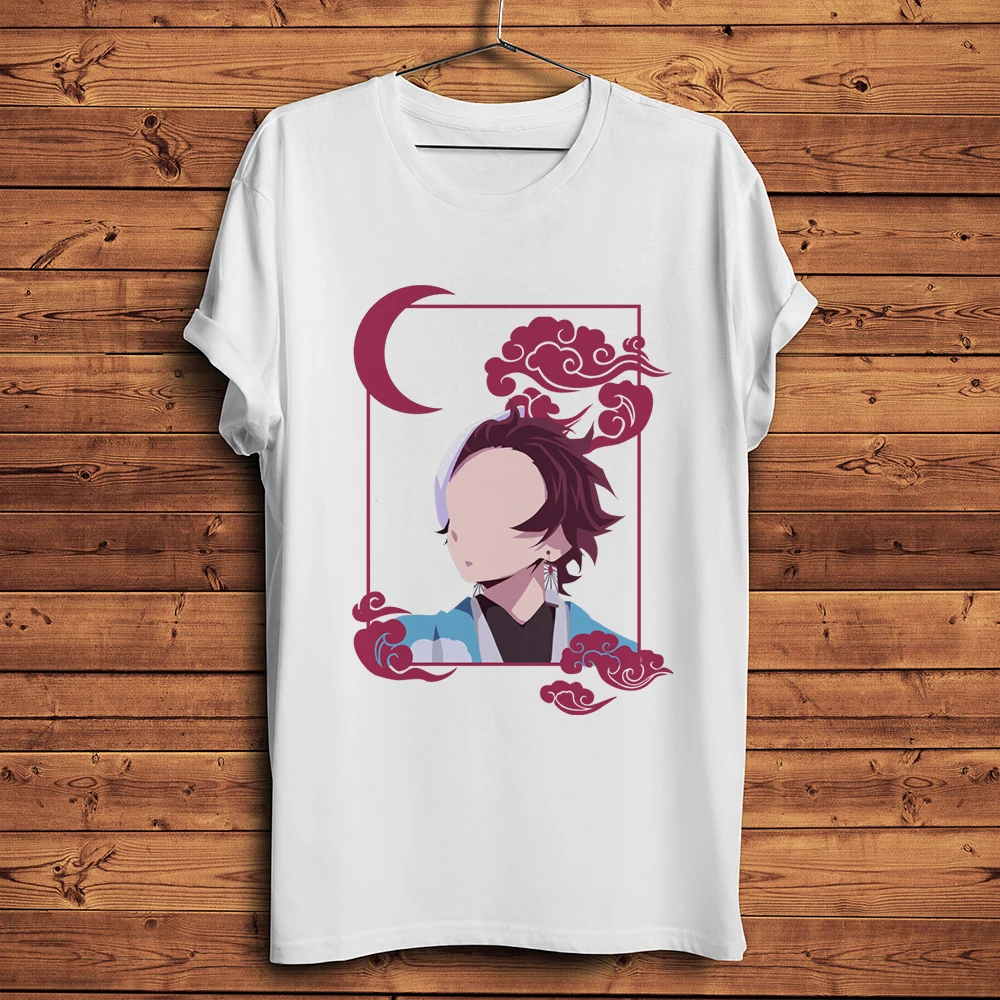 Kamado Tanjirou Funny Anime t shirt Men Homme White new Short Sleeve Casual Tshirt Unisex Demon Slayer Streetwear Tee