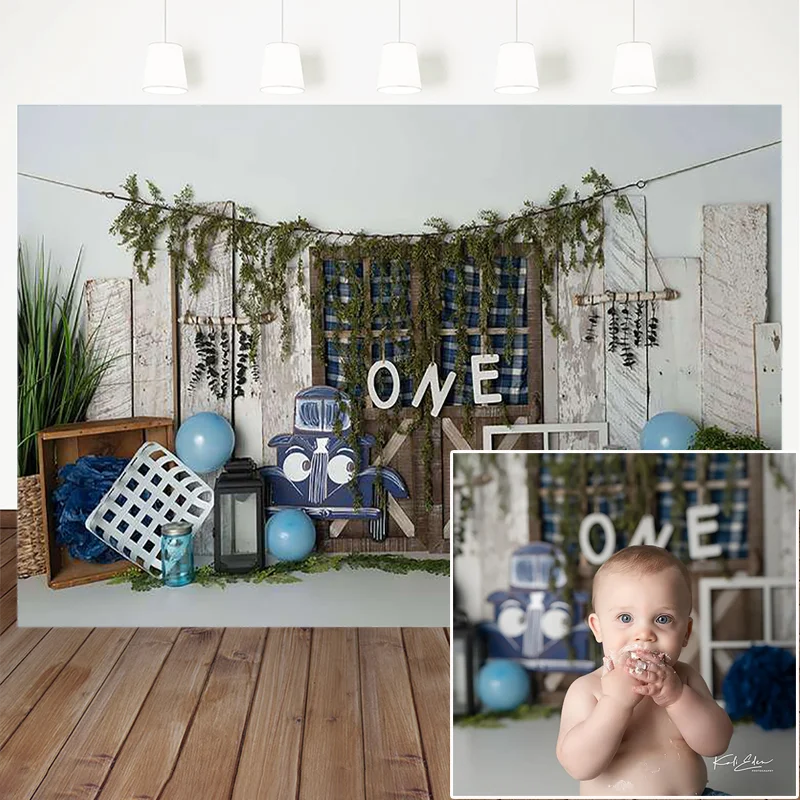 Newborn Baby Wooden Door Photography Backdrops Balloon Flower Photographic Studio Photo Background Birthday Decorations Prop