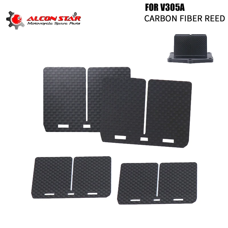 Alconstar V305A Zawór kontaktronowy z włókna węglowego do V305A HONDA CR250R 1986-2001 Zestaw zaworów kontaktronowych Block CR 250 MX Racing