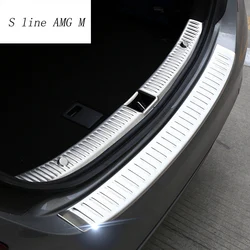 Car Styling For Mercedes Benz C class W205 Accessories Stickers Covers Rear Trunk Trim Bumper Protector Auto Protection Panel