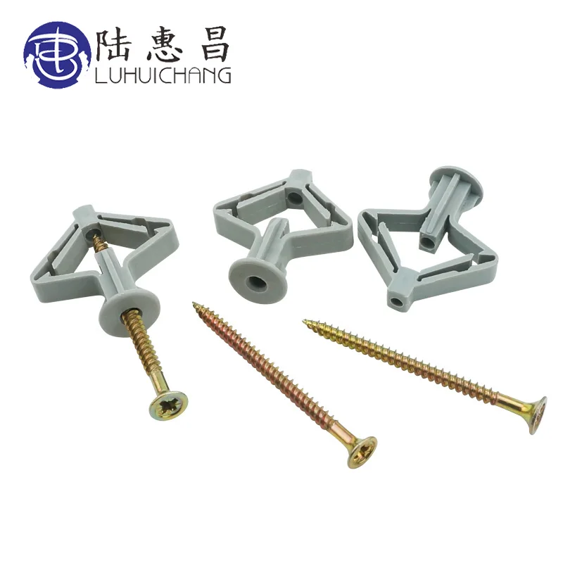 

Plastic Expansion Tube Pipe Self Tapping Wall Anchors Drilling Woodworking Plugs Plastic Expansion With Metal Screw kit