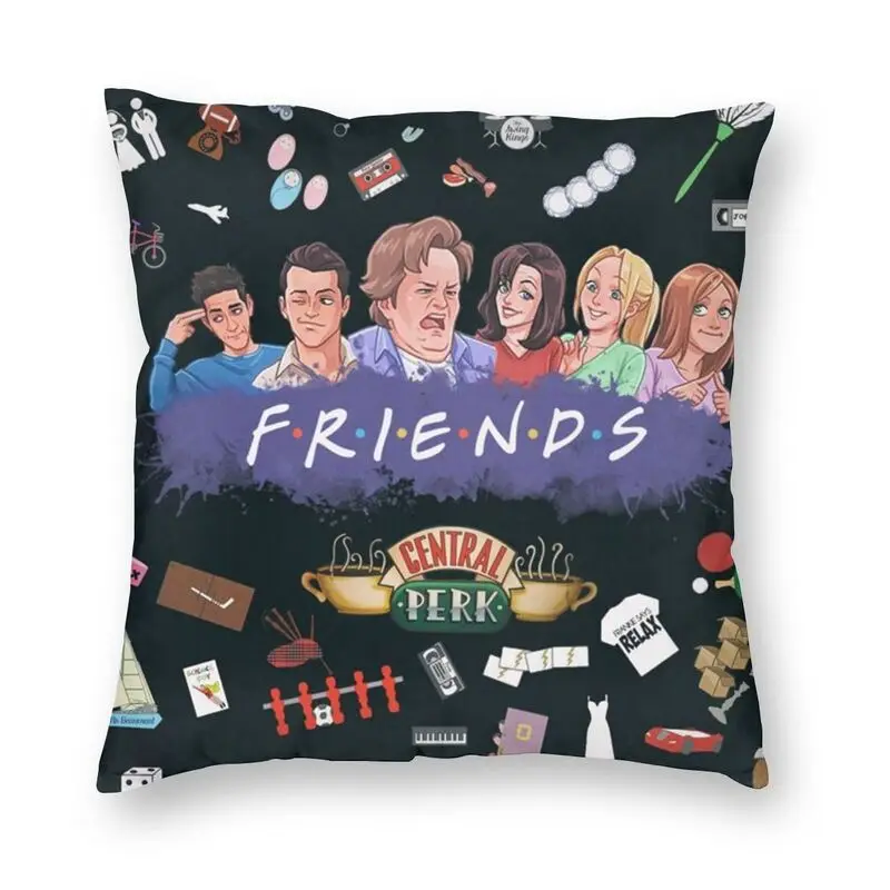 Cartoon Friends Characters Cushion Cover Print TV Show Throw Pillow Case for Living Room Custom Pillowcase Home Decor