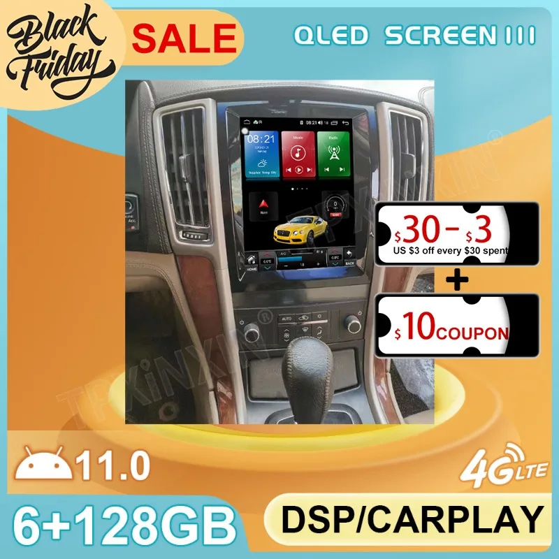 

Мультимедийная система на Android 11, 6 ГБ + 128 Гб, с GPS