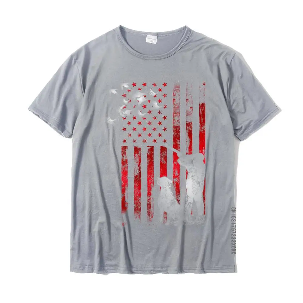 Hunters Distressed Patriotic American USA Flag Duck Huntin T-Shirt Cotton Hip Hop Tops & Tees Oversized Men Top T-Shirts