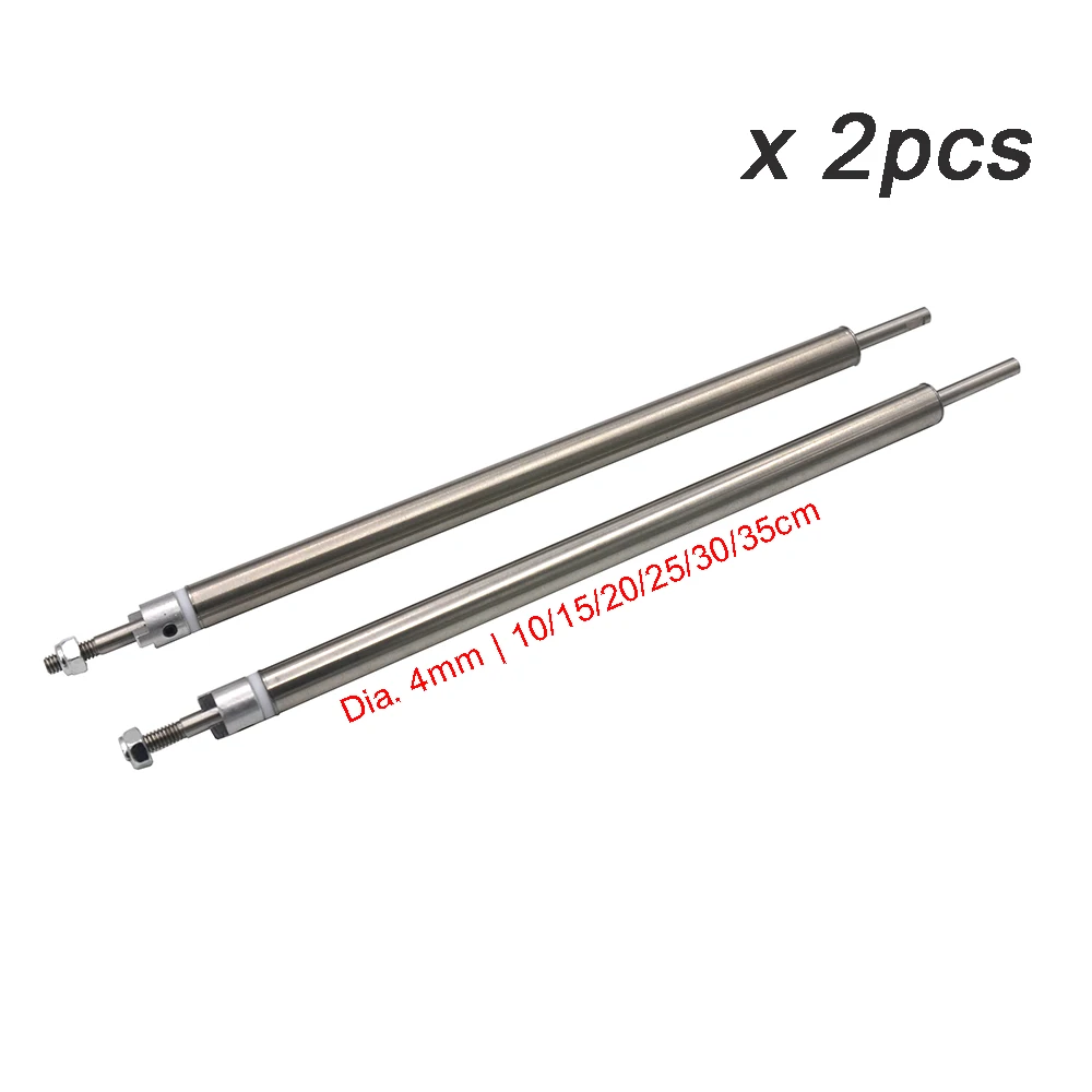 

2 Pcs 4mm Boat Prop Drive Shafts and Sleeve Tuber Set for RC Boat Parts Accessory